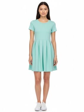 Women's LuLaRoe Mint Green Textured/Pleated Amelia Dress Size S